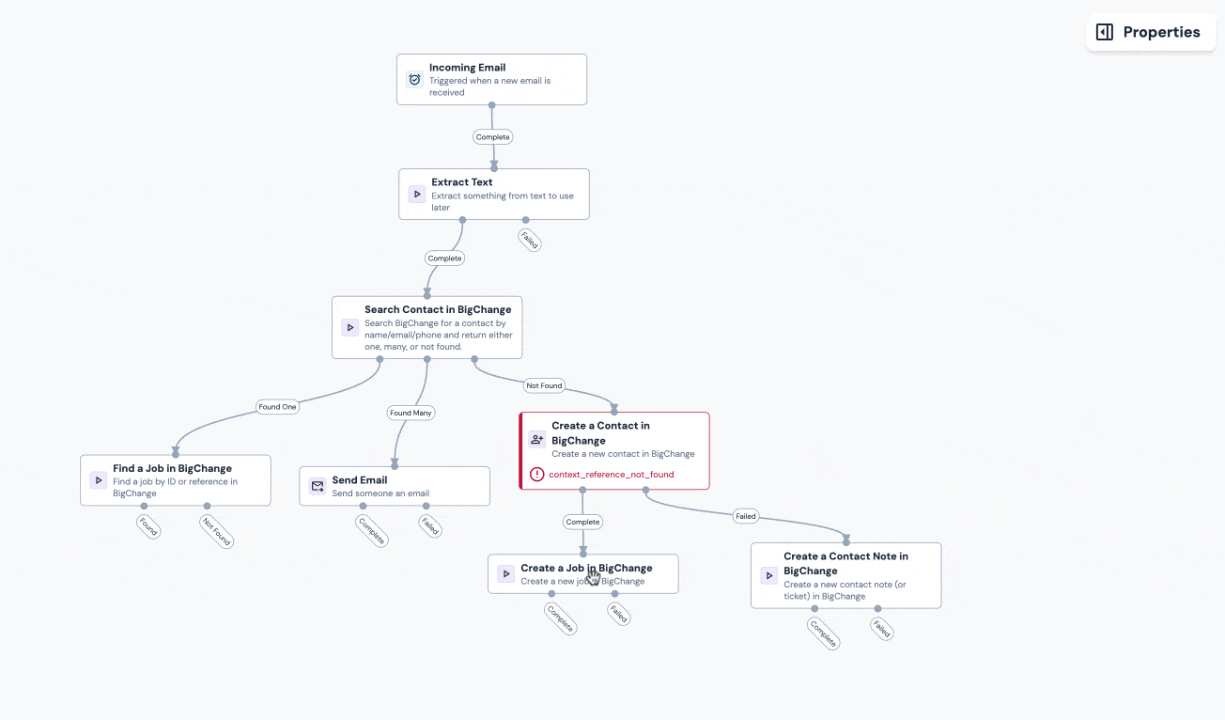 Configure create job node