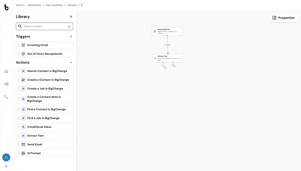 Find a contact in BigChange config